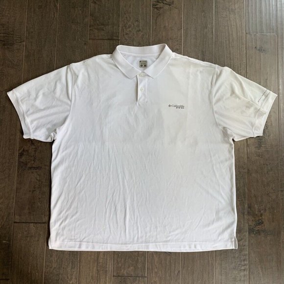 Columbia PFG Omni-Shade Performance Fishing Polo Shirt 2XL Vented Short Sleeve - Picture 2 of 12